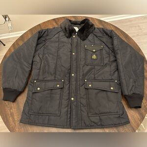 Vintage RefrigiWear Men's Iron-Tuff Insulated Workwear Jacket Black Sz 2XL